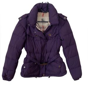 Burberry Purple Puffer Jacket